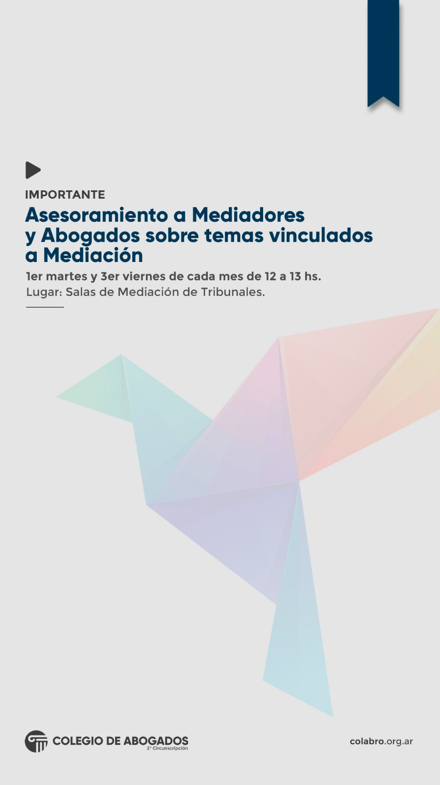 Asesoramiento a Mediadores y Abogados sobre temas vinculados a Mediación